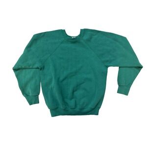 Vintage Tultex Sweatshirt Mens Small Green Fleece Crewneck USA 90s Streetwear
